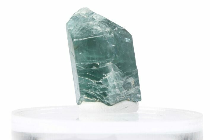Lustrous Blue-Green Fluorapatite Crystal - Russia #380221